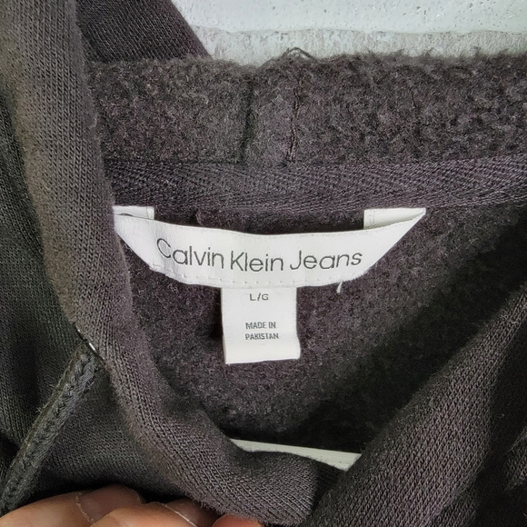 Calvin Klein CK Spell Out Block Letter Logo Black Sweatshirt Crewneck Men's L - Picture 2 of 13